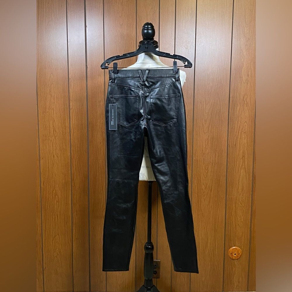 Veronica Berad Maera Extra High Rise Skinny Faux Leather Pants size 25 - Picture 10 of 14